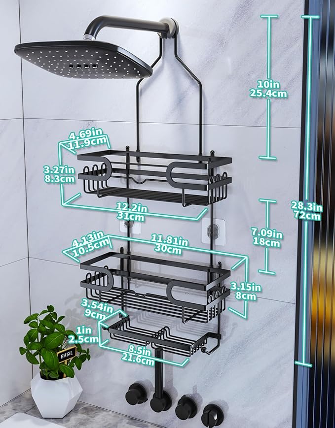 HapiRm Bathroom Hanging Shower Caddy - Image 2