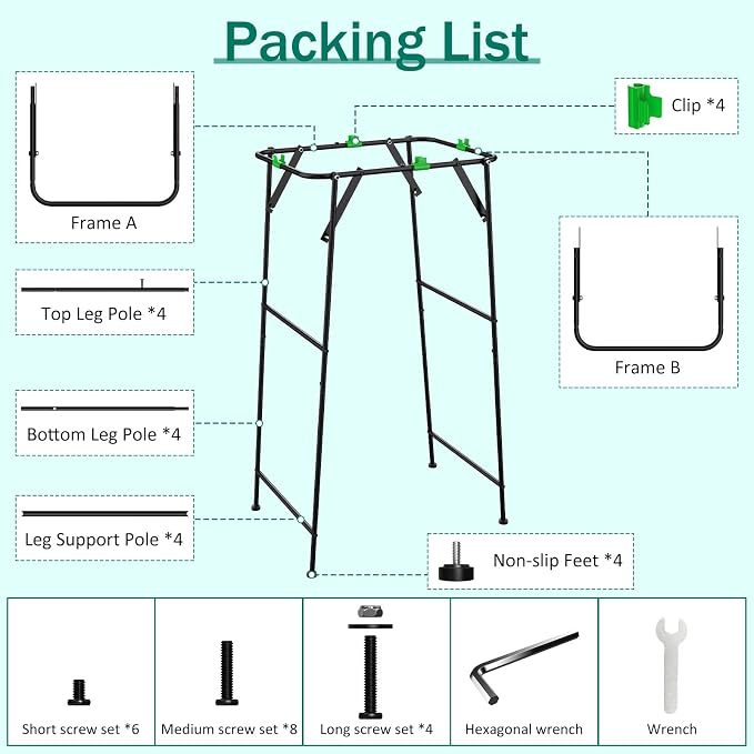 Foldable Trash Bag Holder Stand, Outdoor Leaf Bag Holder - Image 6