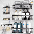 Veken Shower Caddy 6-Pack with Hooks, Bathroom Organizers & Storage by Veken