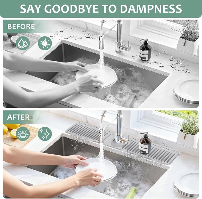 24 Inch Upgraded Draining Mat Folding faucet Mat - Image 4