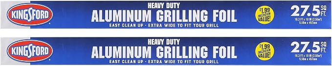 Kingsford Heavy Duty Aluminum Foil Roll, 27.5 Sq Ft, tears cleanly from the box by Kingsford