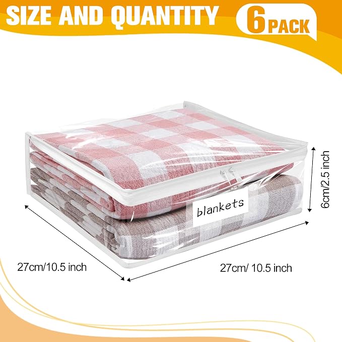 Plastic Storage Bags with Easy-Glide Zipper, Durable Clear Vinyl Zippered - Image 3