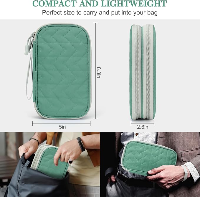 FYY Electronic Organizer, Travel Tech Pouch Bag, Waterproof, Double Layers - Image 2