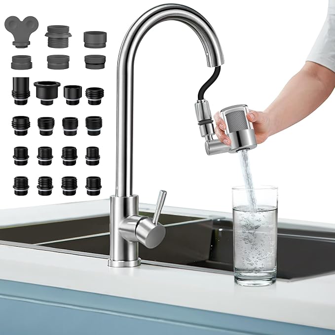 CECEFIN 720 Swivel Sink Faucet Water Filter NSF/ANSI/CAN 372, Lasts 528 Gallons by CECEFIN