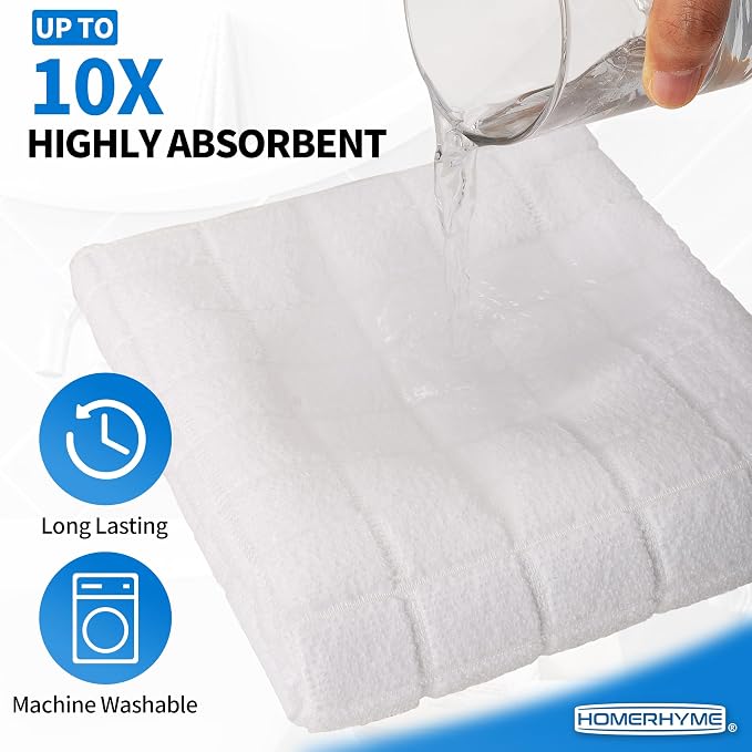 White Hand Towels, 6 Pack 25''*15'' Microfiber Hand Towels - Image 3