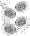 4 Pack Kitchen Sink Drain Strainer, Patented Reversible Chain Mesh Basket by Wokdada