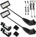 Trade Show Lights LED Display and Exhibit Arm Lighting, Connectable Tradeshow Lights Included Clamps, Mounting Brackets, Power Cables, Connect Cables (2pcs Black) (Black)