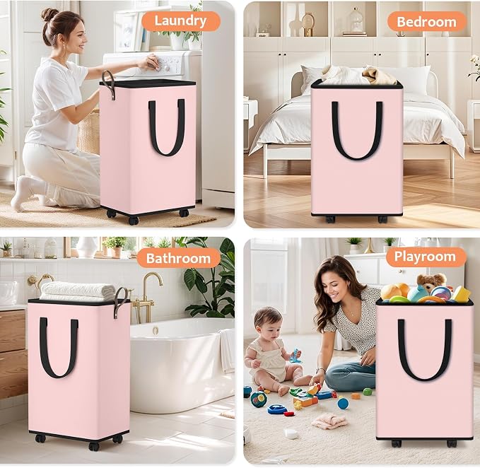 SpaceTrove Rolling Laundry Basket - Image 6