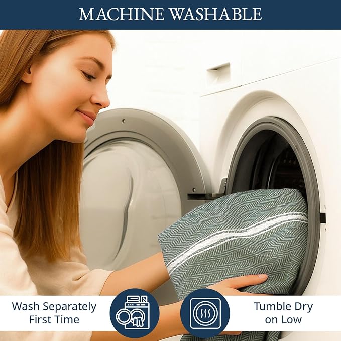 LANE LINEN Dish Towels for Kitchen 100% Cotton Absorbent Lint-Free 6 Pack - Image 5