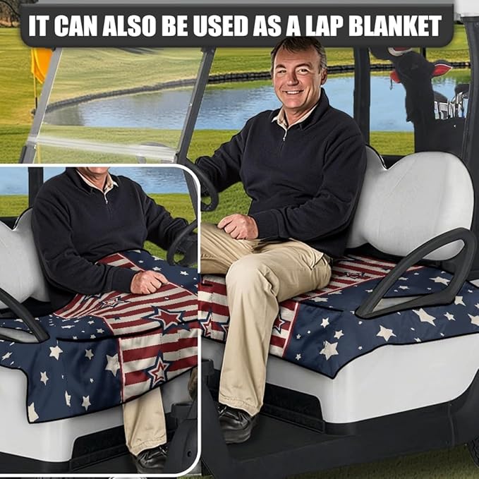 Golf Cart Seat Cushion Cover Designed to Protect Seats from Sweat and Dirt, Featuring Waterproof Construction and Soft Fabric