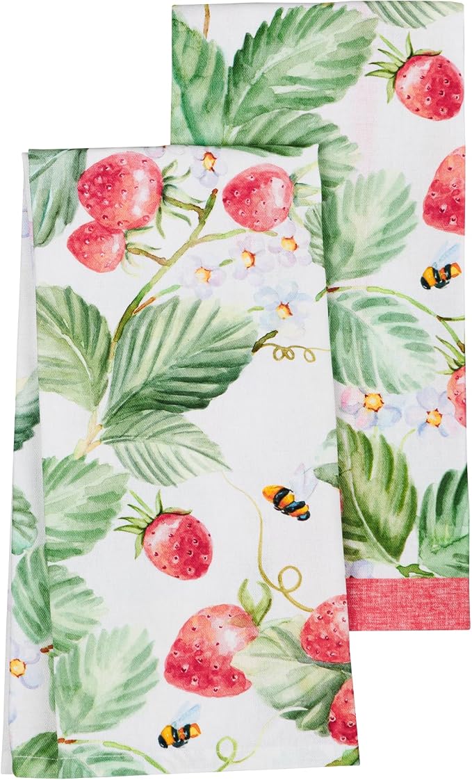 Maison d' Hermine Kitchen Towels Set of 2 Reusable 100% Cotton 27.50" x 20" by MaisondHermine
