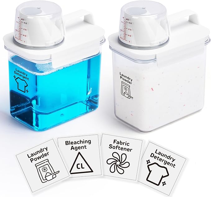 Provoue Laundry Detergent Dispenser-2 Pack, 37 oz Detergent Dispenser by BikkiiHomeGoodsWiseChoice