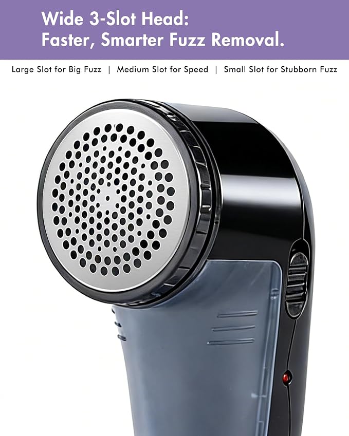 Ruidla Fabric Shaver Defuzzer, Electric Lint Remover, Rechargeable Sweater - Image 4