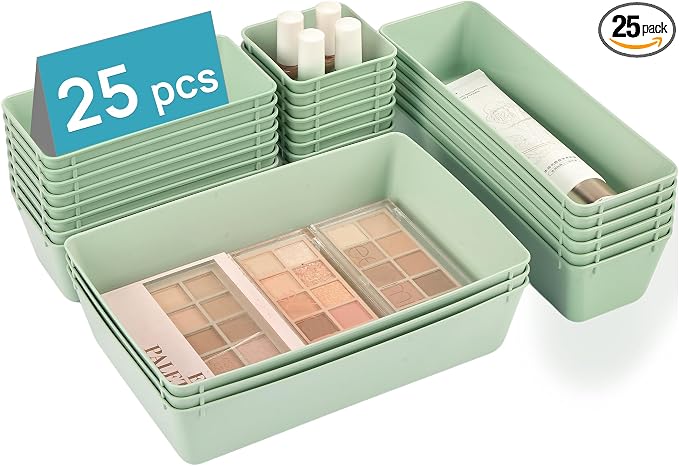 Vtopmart 25 Pack Plastic Drawer Organizers by Vtopmart