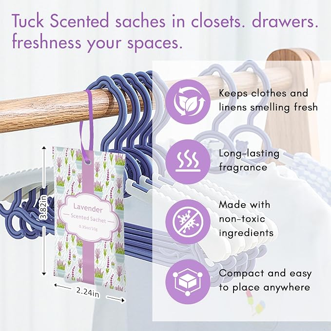 SCENTORINI Lavender Sachets for Drawer and Closet, Sachets Bags 14 Pack - Image 2
