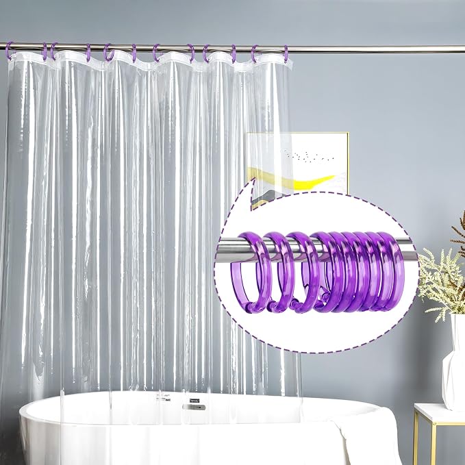 Purple Shower Curtain Hooks - Image 6