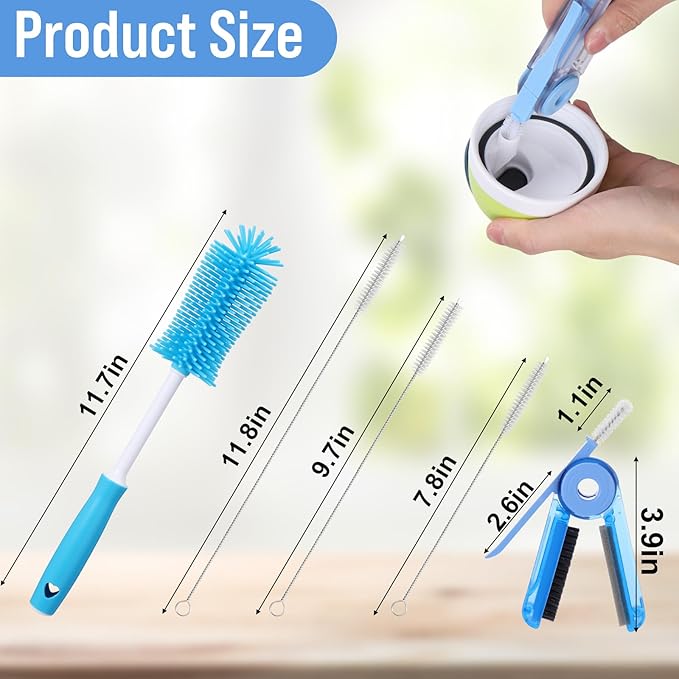 Water Bottle Cleaner Brush Set for Owala 24oz/32oz/40oz Cup, Cleaning Kit for - Image 9