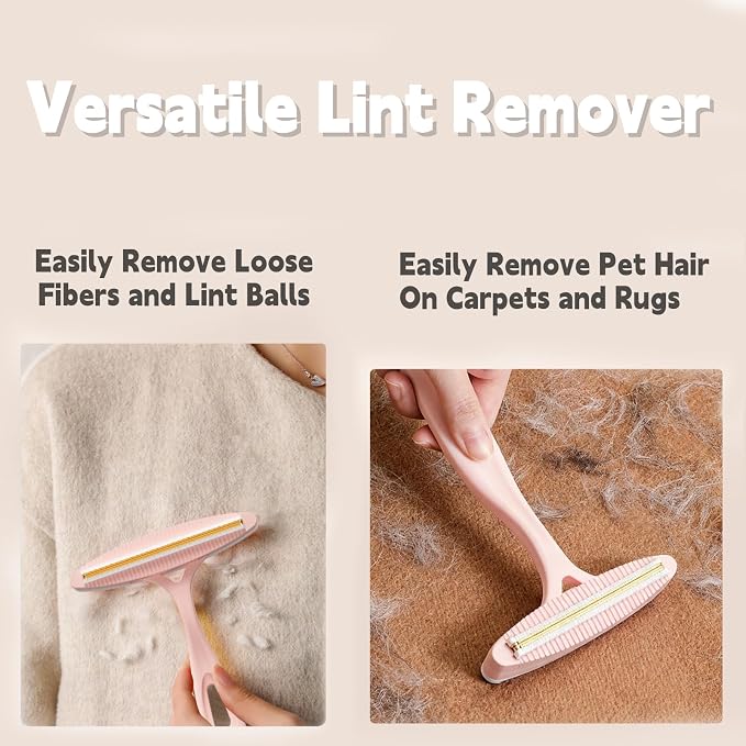 Upkdomm Double-Sided Design Lint Removers, Dog Cat Hair Remover, Portable - Image 2