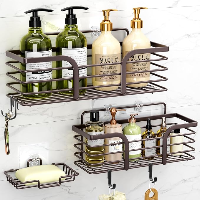 Yougai Shower Organizer with Soap Holder and Hooks by Yougai