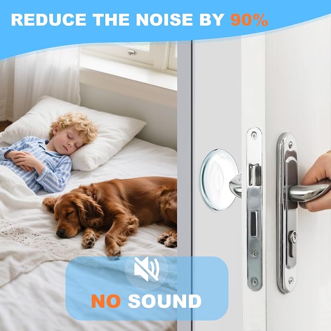 JZWBLILY Door Stoppers for Wall, Door Knob Wall Protector 3.15", Self Adhesive - Image 6