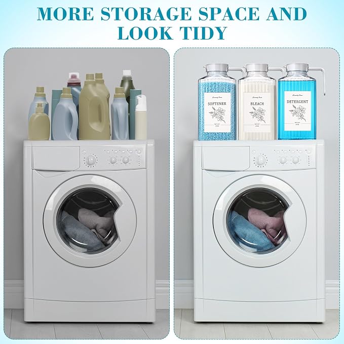 Potchen 3 Pack Laundry Detergent Dispenser Set, Fabric Softener Dispenser - Image 4