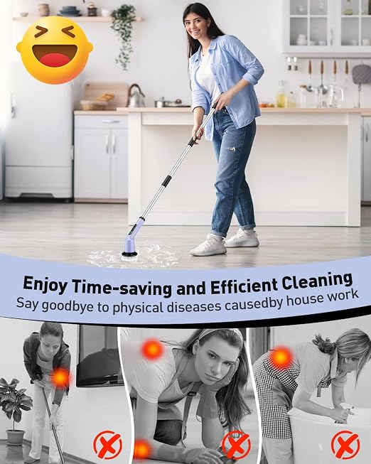 Electric Spin Scrubber for Bathroom, Shower Scrubber - Image 2