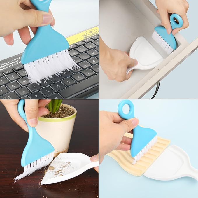 3 Pcs Mini Dustpan and Brush Set, Small Hand Broom and Dust Pan Set, Portable - Image 6