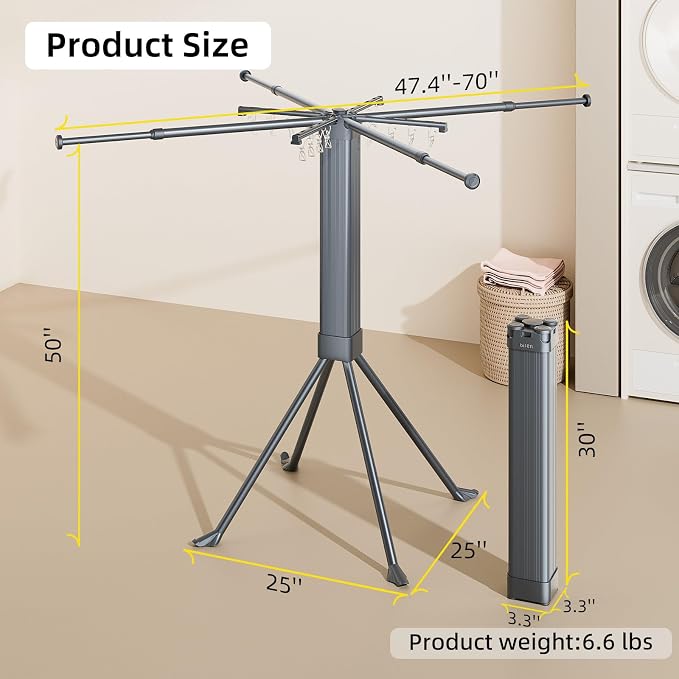 BIREN Clothes Drying Rack Foldable Extending Laundry Rack - Image 5