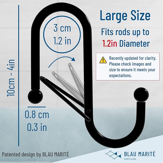 6 S-Shaped Hooks with Anti-Fall System. Anti Drop S-Shaped Hook with Safety - Image 3