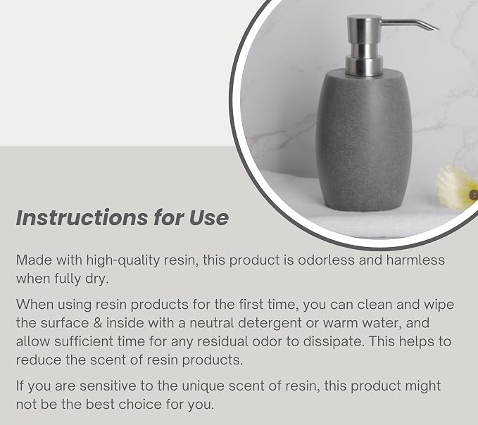 Clasin Home Sandstone Textured Resin Soap Dispenser - Image 6