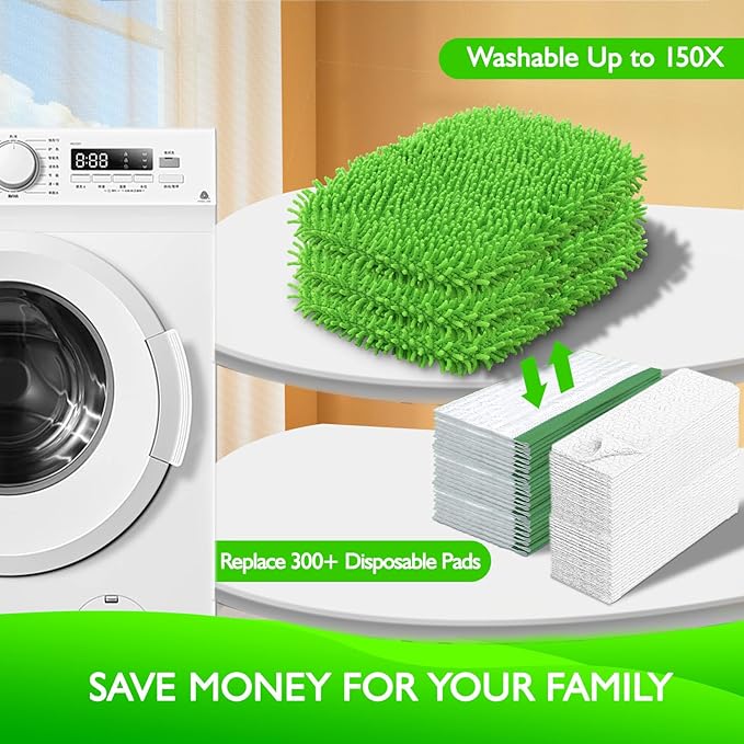 Reusable Microfiber Chenille Mop Pads - Image 4