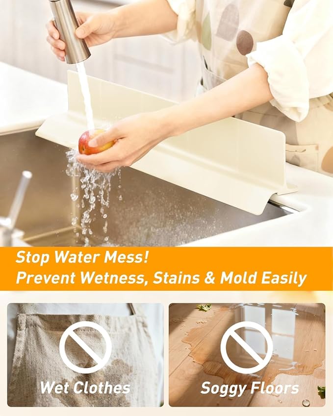 Kitchen Sink Splash Guard 30" 23" 18" Silicone Water Guard - Image 3