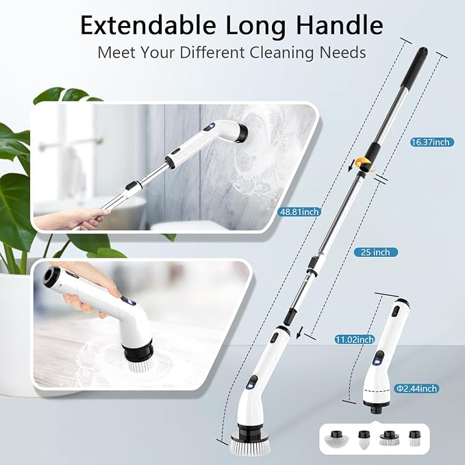 Electric Spin Scrubber, Cordless Cleaning Brush - Image 4