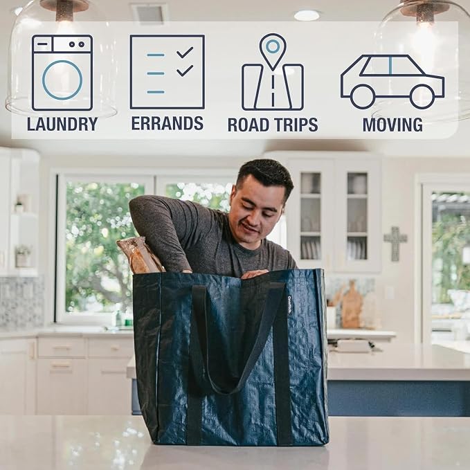 CleverMade Storage Tote - 42L - Transparent | Load Groceries - Image 5