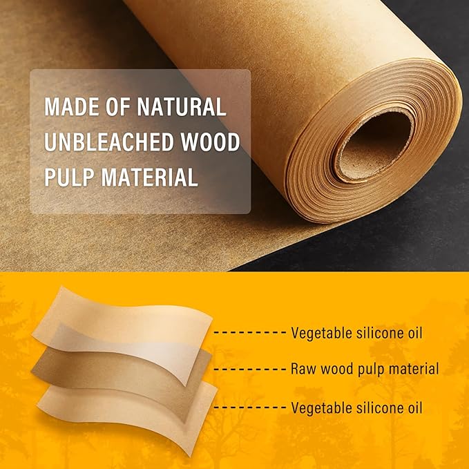 Parchment Paper Sheets for Baking 12-16 IN Precut Non-Stick Parchment Paper Unbleached Baking Sheet Paper for Air Fryer,Baking,Sandwich,Grilling,Steaming,Suitable For Bread Cake Cookies 300p