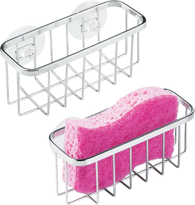 iDesign Stainless Steel Suction Sponge Holder by iDesign