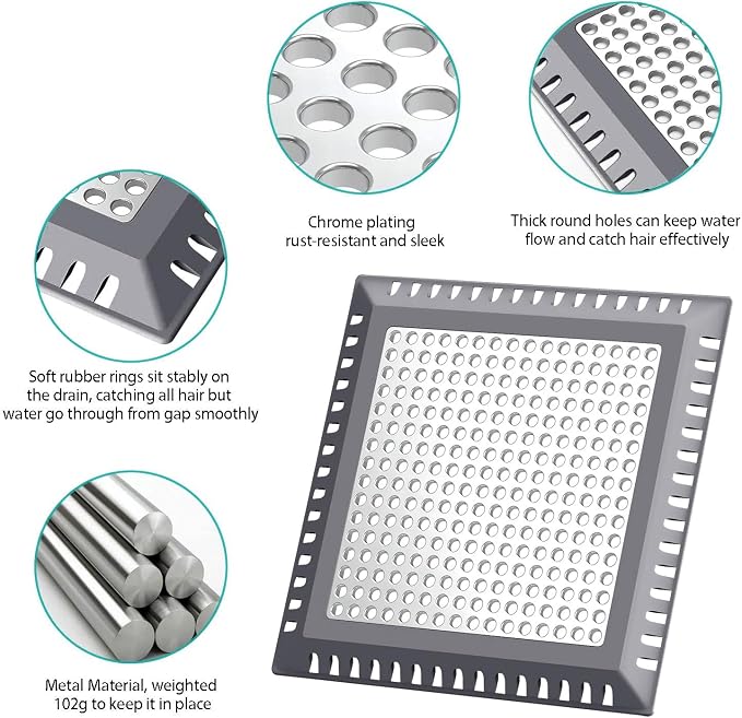 Aojuxix Shower Drain Hair Catcher/Drain Protector/Shower Drain Cover | - Image 3