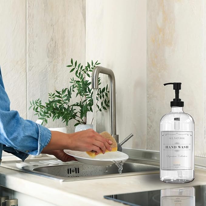 Sunrise Premium Clear Glass Soap Dispenser - Image 5