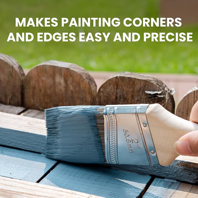 Mister Rui 3-Pack 2 Inch Angled Paint Brushes, Sash Brushes - Image 5