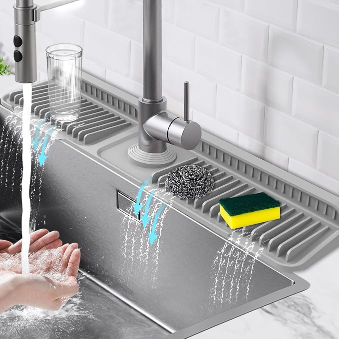 24-Inch Kitchen Sink Splash Guard Mat | 7° Slope by Hugro+Tarfive