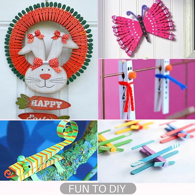 10 Colored Wooden Clothespins 50 PCS, 2.9 Inch Heavy Duty Clothes Pins | - Image 8