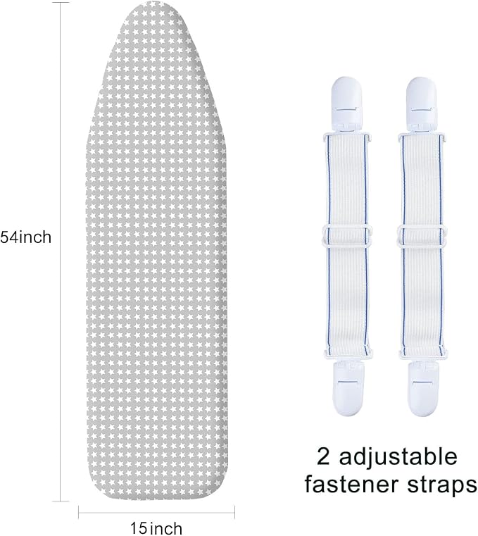 Ironing Board Cover and Pad 15" x 54", 4 Layers Extra Thick Iron Board Cover - Image 3
