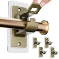 4 Pack Adhesive Curtain Rod Holders No Drilling | Renter Friendly Curtain Rod by ANDGOO