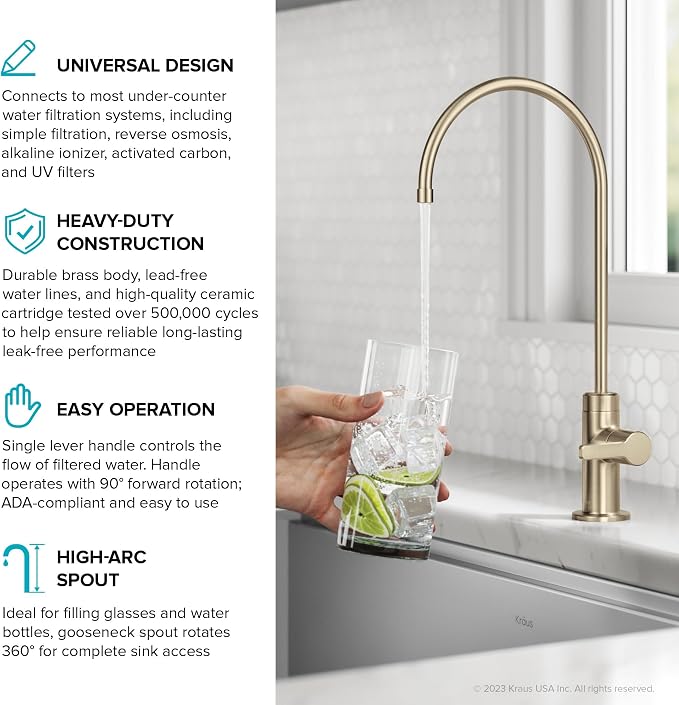 KRAUS Oletto Single Handle Drinking Water Filter Faucet - Image 11