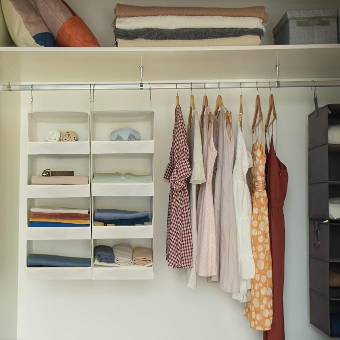 GRANNY SAYS 4-Shelf Hanging Closet Organizer, Foldable Storage, No-Sag Support - Image 2