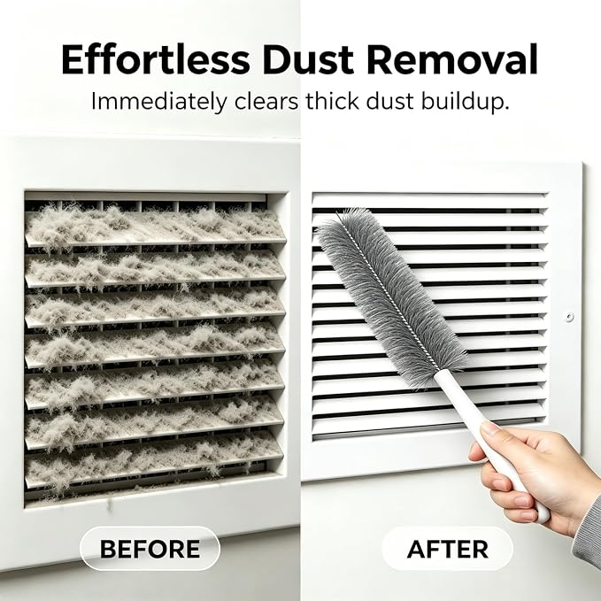 Bendable Microfiber Fan Cleaner Brush, Reusable Cobweb Duster, Washable Dust - Image 3