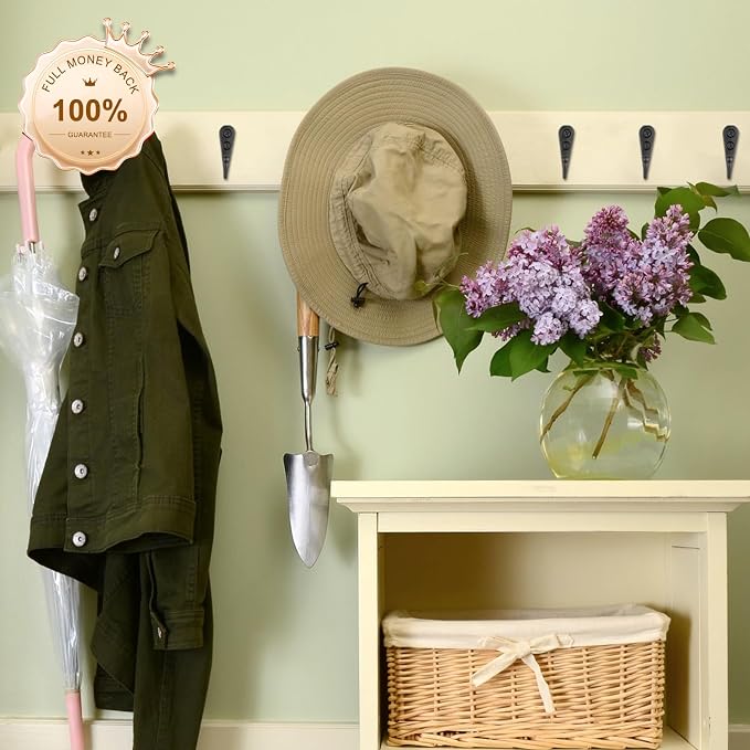 15 Pcs Black Coat Hooks, Wall Hooks - Image 7