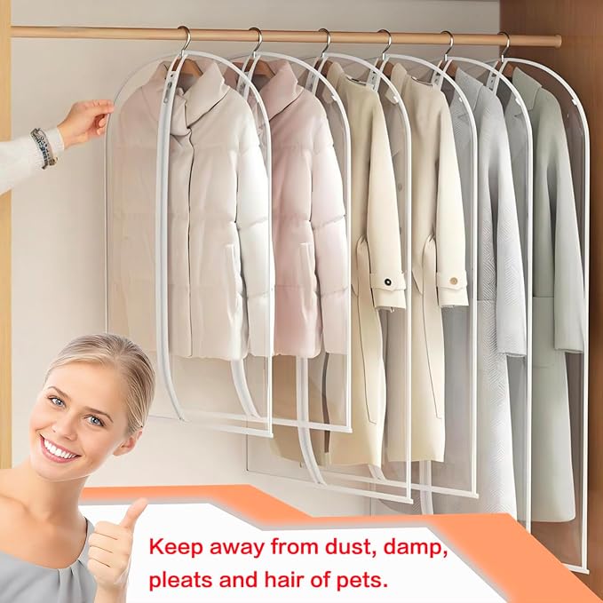 Garment Bags for Hanging Clothes Suit Bags for Closet Storage Clothes Storage - Image 5
