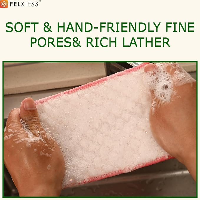 Pink Microfiber Scrubbing Pads, Non-Scratch - Image 6