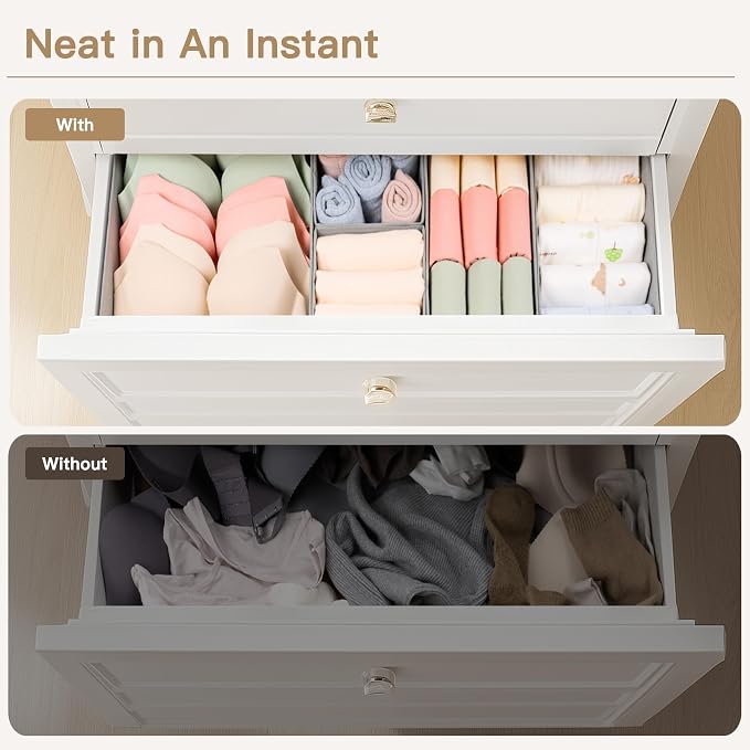 Drawer Organizer Clothes, 14 Pack Dresser Organizer - Image 4